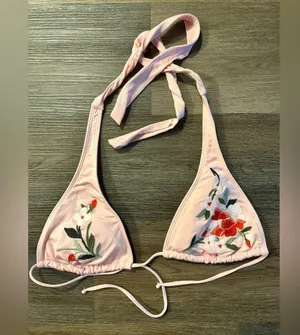 Abercrombie & Fitch Embroidered Bikini Top thumbnail 1