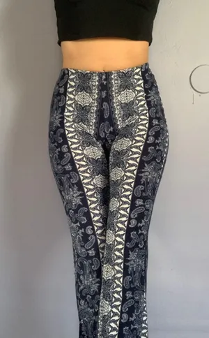 Vibe Aztec Flare Pants Blue thumbnail 2