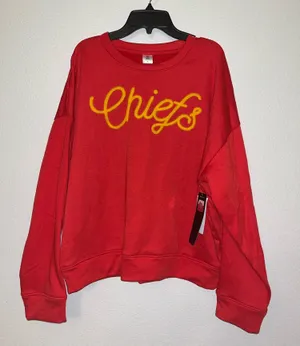 Brand New Kansas City Chiefs Sweatshirt Women XL Red NFL Crewneck thumbnail 1