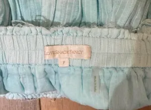 LoveShackFancy blue ruffle skirt thumbnail 2