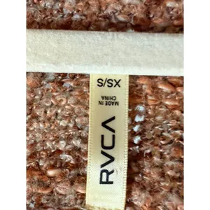 RVCA Womens Space Dye Knit‎ Pullover Sweater Brown Tan Kangaroo Pocket XS/S thumbnail 4