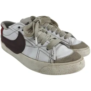 Nike Blazer Low '77 Jumbo Sneakers Leather White Dark Beetroot Cinnabar 7.5 thumbnail 2