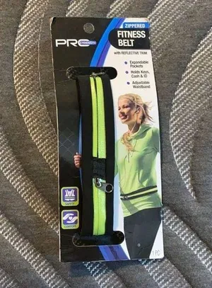 Pro Strength Zippered Fitness Belt with Reflective Trim New Unisex thumbnail 1