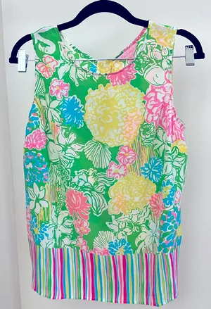 Lilly Pulitzer size medium silk top thumbnail 1