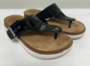 Clarks Elayne Strap Black Patent Leather Sandal‎ Size 8 thumbnail 1