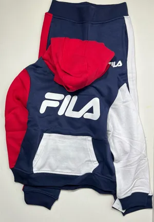 Fila little boys 2 pcs jogger with hooded pullover, size 4 Navy/red thumbnail 3