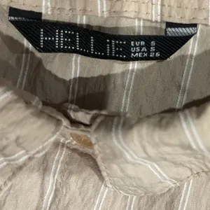 HELLIE Oversized Relaxed Fit Stripped Button Down Long Sleeve Shirt SZ S Casual thumbnail 3