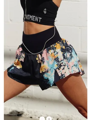 NWOT Free People Movement Carpe Diem Printed Shorts thumbnail 1