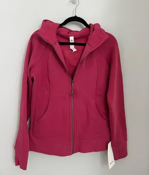 BNWT Scuba Full-Zip Hoodie Hot Pink Size 10 thumbnail 1