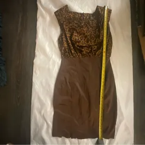 XOXO Brown Cowl Neck Cheetah Print Dress 5/6 Mobwife Coquette Girl Retrogirl Y2K thumbnail 7