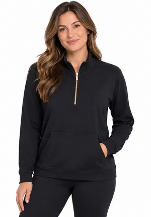 NEW Skechers GOwalk Gorpcore. XL Black Quarter Zip Pullover Gold Zipper NWT thumbnail 1