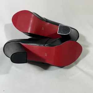 Platform Lace Up 4” Heels Women‎ Black W/Red Soles Eu 37 6.5-7 New thumbnail 5