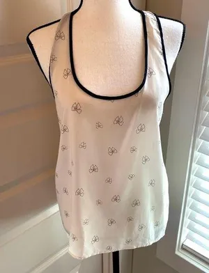 American Rag|| White/ black bows Razorback tank thumbnail 1