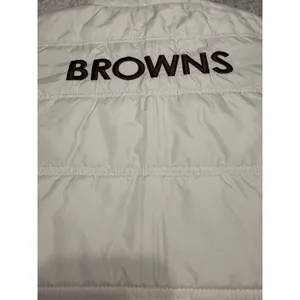 NFL Team‎ Apparel Cleveland Browns Womens White Puffer Vest L NFL Logo NWT thumbnail 5