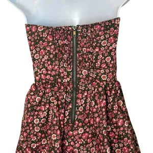 Sound & Matter Pacsun Floral Whimsigoth Mini Dress XS Strapless Fairy Grunge‎ thumbnail 5