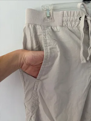 Lou & Grey 100% Cotton Utility Jogger Pants Size Medium Neutral Beige Gorpcore thumbnail 6