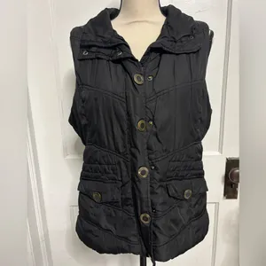 New York & Company Black Quilted Vest thumbnail 2