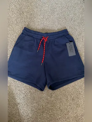 Athletic Works Navy Shorts with Red Drawcord thumbnail 5