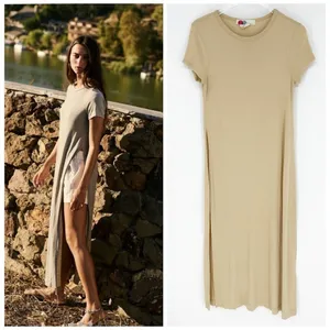 Free People Beach Tulip Tunic Top Women's‎ S Tan Boho thumbnail 6