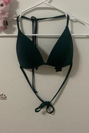 H&M green swim tie top thumbnail 1
