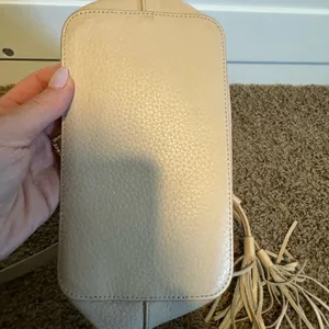 J. Crew Pink Leather Bucket Bag Tassel Enclosure crossbody thumbnail 10