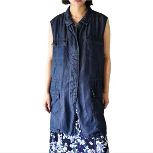 Buffalo David Bitton Lightweight Blue Denim Tunic Vest Medium‎ thumbnail 12