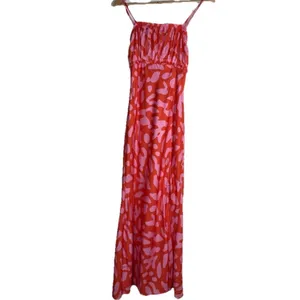 Lost + Wander Sweet Envie Midi Slip Dress Size M Satin Ruffled NWT Square Neck‎ thumbnail 4