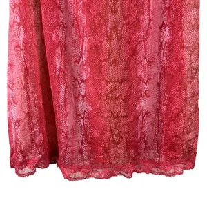 Victoria's Secret Babydoll Dress Womens M Red Sexy Sheer Lace Snakeskin Lingerie thumbnail 2