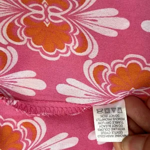 Charming Charlie Pink Orange & White Floral Print Off‎ the Shoulder Y2K M thumbnail 7