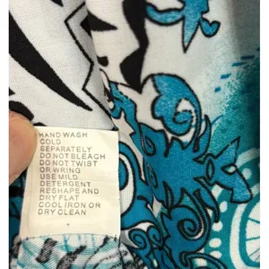 Smocked Empire Waist Maxi A-line Dress Sz S Turquoise‎ Boho Beach Feminine Ocean thumbnail 7