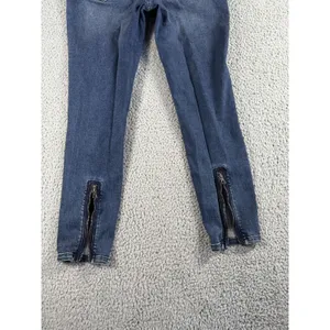 Free People We The Free Skinny Jeans 30x25.5 Moto indie Boho Ankle Zip Rock Edgy thumbnail 10