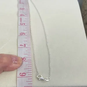 Boutique Sterling silver with light blue quartz. Sterling silver setting and chain. thumbnail 6