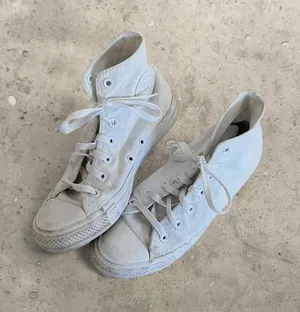 converse all white high tops  thumbnail 1