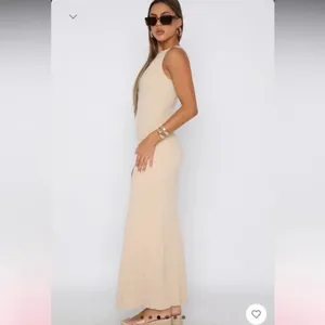 White Fox Boutique Tammy Cream Sleeveless Maxi Dress SZ:S thumbnail 3