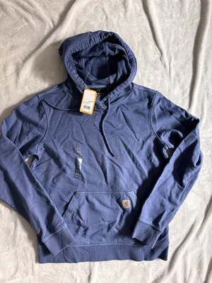 NWT Carhartt Women's Relaxed Fit Midweight French Terry Hoodie S Blue-purple thumbnail 1