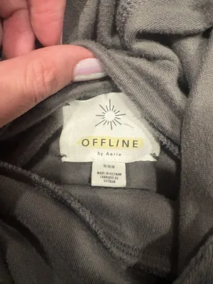 Offline Size Medium (M) OFFLINE by Aerie Women's Gray Pullover Hoodie Sweatshirt thumbnail 2