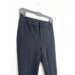 Anthropologie The Essential Slim Ankle Zip Pant Black Women's Size 0 Minimalist thumbnail 8