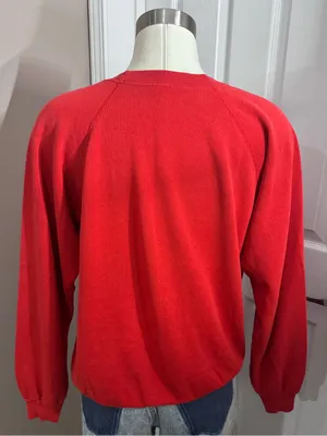 Vintage Indiana University IU Crewneck Sweatshirt Hanes 80s 90s Large thumbnail 4
