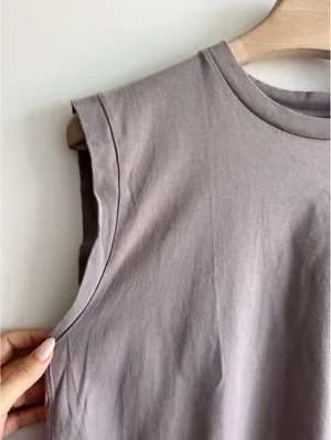 Abercrombie & Fitch Soft Essential Muscle Tank Top Mauve Cotton Size S thumbnail 6