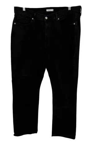 Levi's Classic Straight Jeans Women 18 Black Excellent Stretch Denim Mid Rise thumbnail 1