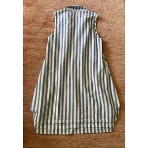 Sharagano Blue White Striped Sleeveless Tunic Top Dress Pockets Women’s M thumbnail 9