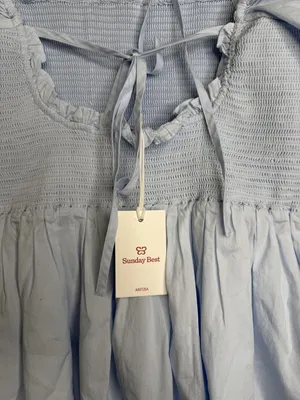Aritzia’s Sunday Best Tessa Poplin Puff Sleeve Smocked Square Neck Mini Dress thumbnail 7
