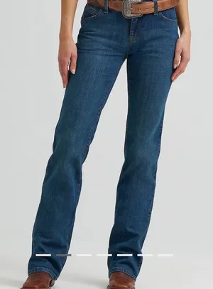 Wrangler Women's Q - Baby Boot Cut Jeans in Deep Blue thumbnail 1