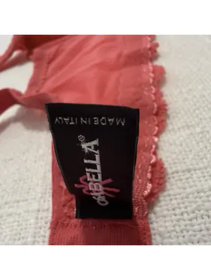 Cosabella Prettie Bra Coral Pink Lace Sz 32D Underwire Unlined Made In Italy thumbnail 6