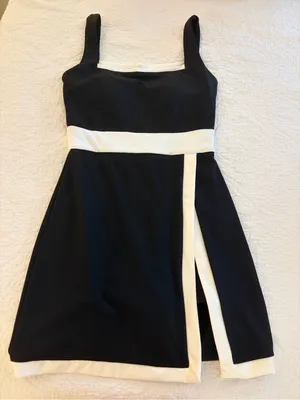 lululemon athletica Black Dress with White Trim thumbnail 1