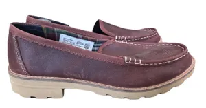 Sperry A/O Lug Loafer Women's 9.5 Brick Leather Galway Cord Boat Shoes thumbnail 1
