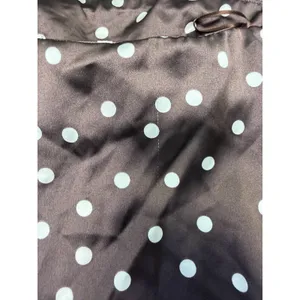 Zara‎ Satin Strapless Brown Polka Dot Pretty Woman Top Silky 90s thumbnail 4