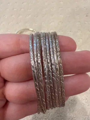 3 Pc Mixed Metal Bangle Bracelet Lot Silver Gold Hearts Boho thumbnail 2