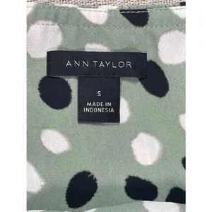 Ann Taylor | Green Dalmation Print Pleated Tank | Small thumbnail 6
