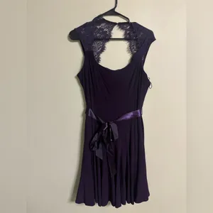 Scarlett Semi Formal Swing Dress Eggplant Purple Size 16 XL New Cocktail Mini thumbnail 2